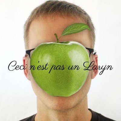 Avatar image of Laryn with an apple in front of his face.
