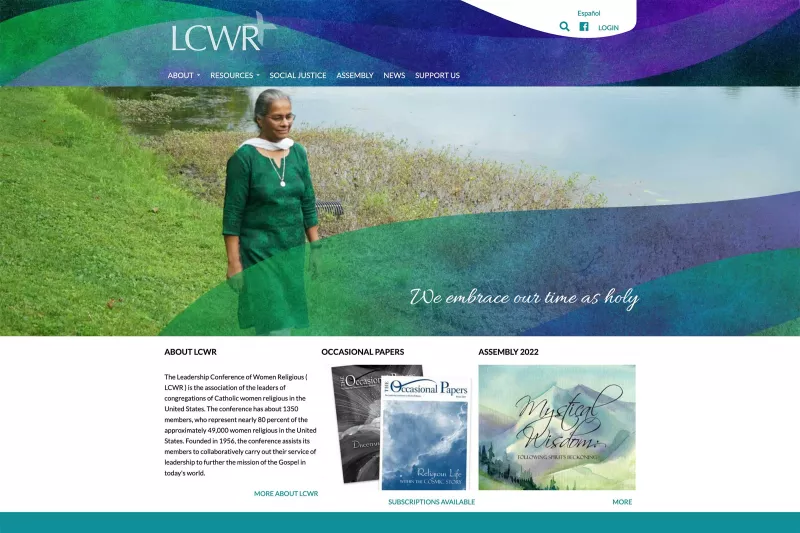 LCWR website screenshot.