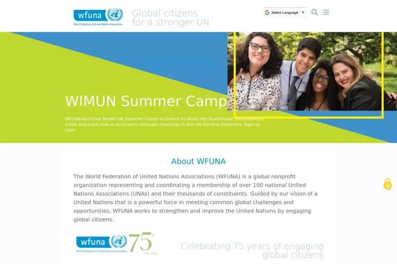WFUNA website - screenshot.